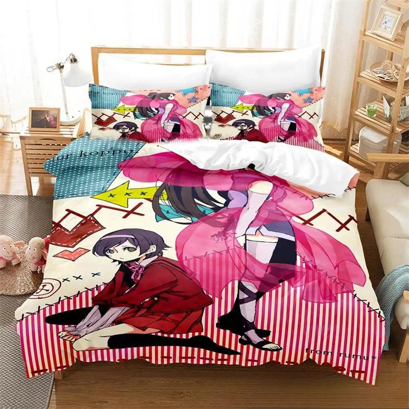 

Fashion 3D Print Anime The World God Only Knows Bedding Set Boys Girl Twin Queen King Size Duvet Cover Pillowcase Bed boys Adult EU Single 135x200cm