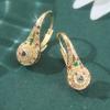 Earrings copper Korean version ins temperament simple pearl geometric earrings straight
