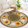 Nordic Round Living Room Sofa Tea Table Mat Home Decor Versatile Carpet Butterfly Flower Carpet