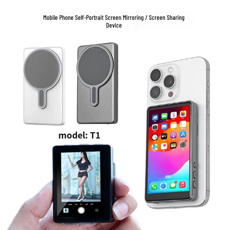Magnetic Selfie & Livestream Mirror: Multi-angle Phone Screen Reflector