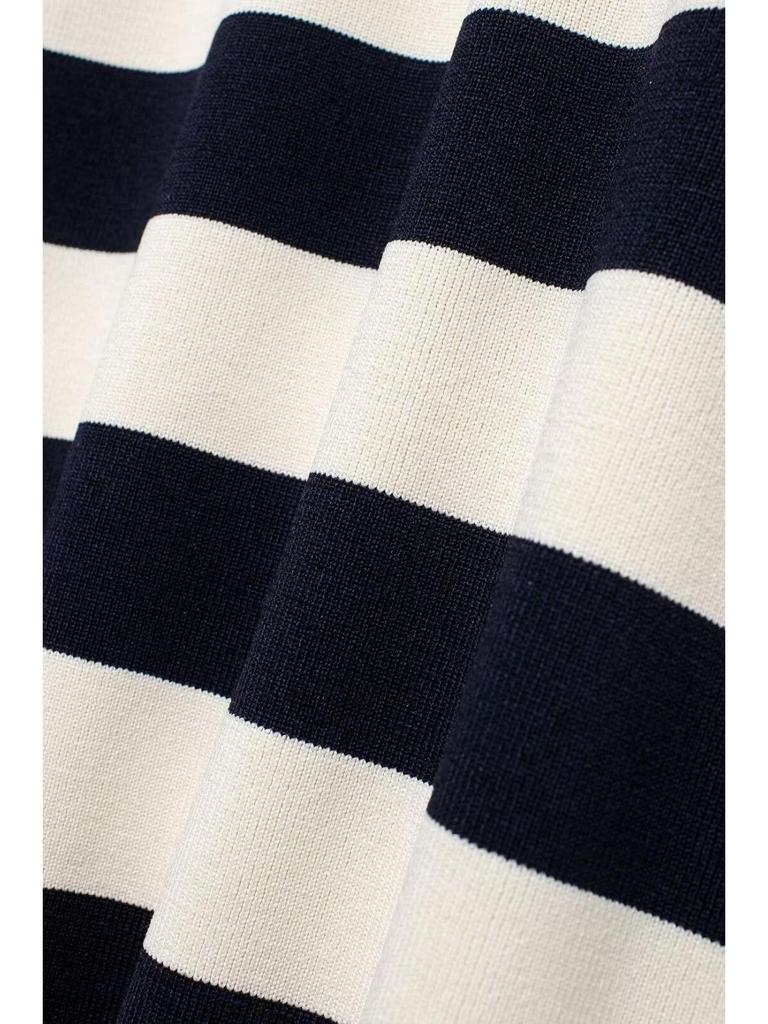 Autumn New Arrivals: Women's European and American Street Fashion Striped Knitted Short Dress