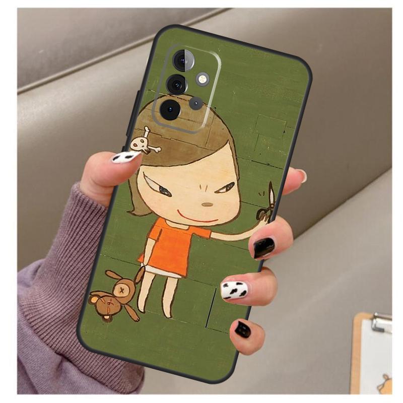 Cartoon Aesthetic Yoshitomo Nara Case For Samsung Galaxy A56 A16 A26 A36 A06 A52 A53 A33 A13 A34 A54 A14 A15 A35 A55 A22 A32
