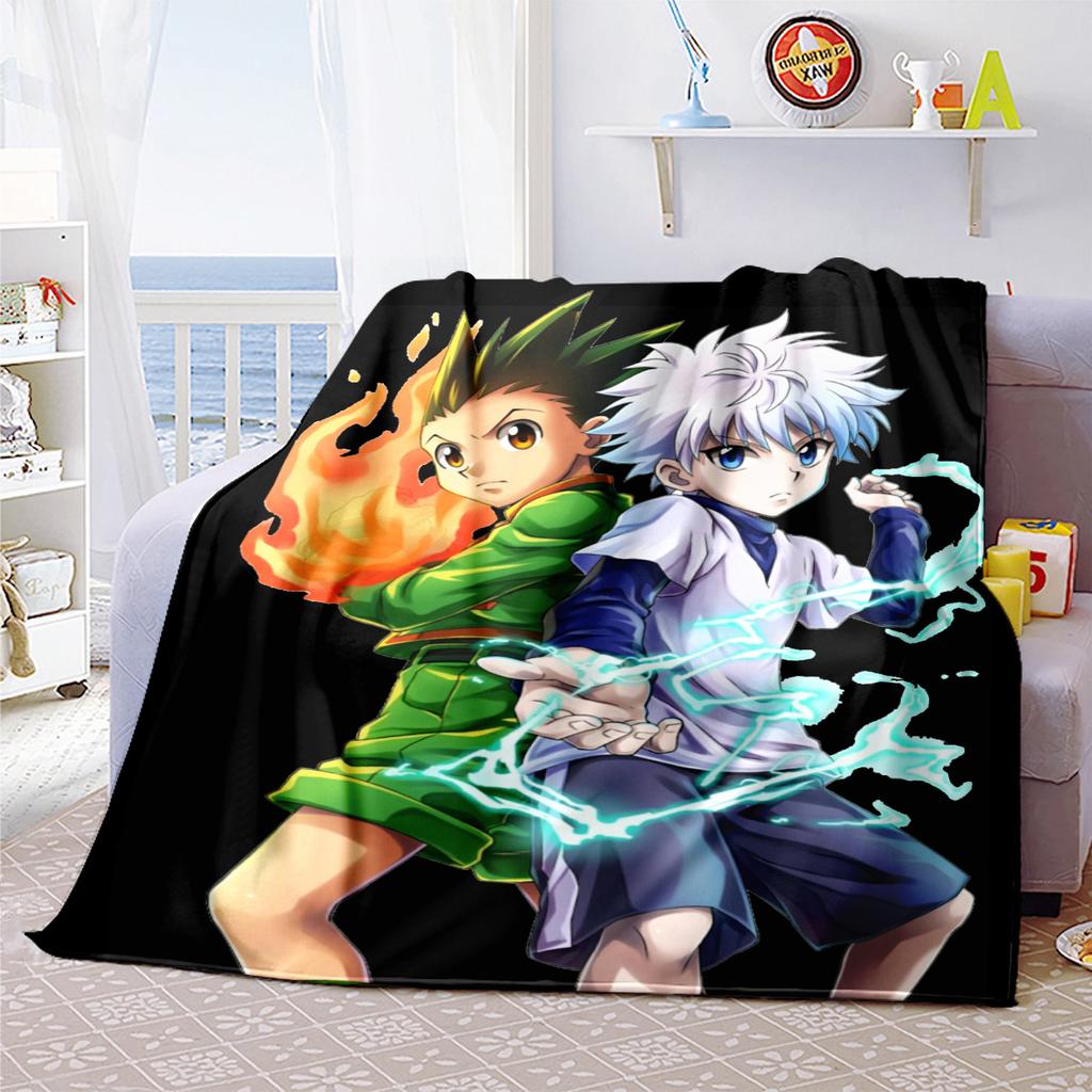 Hunter X Hunter Plush Blanket Soft Comfortable All Seasons Suitable Sofa Office Nap Travel Festive Gift Perfect Fans Anime Series