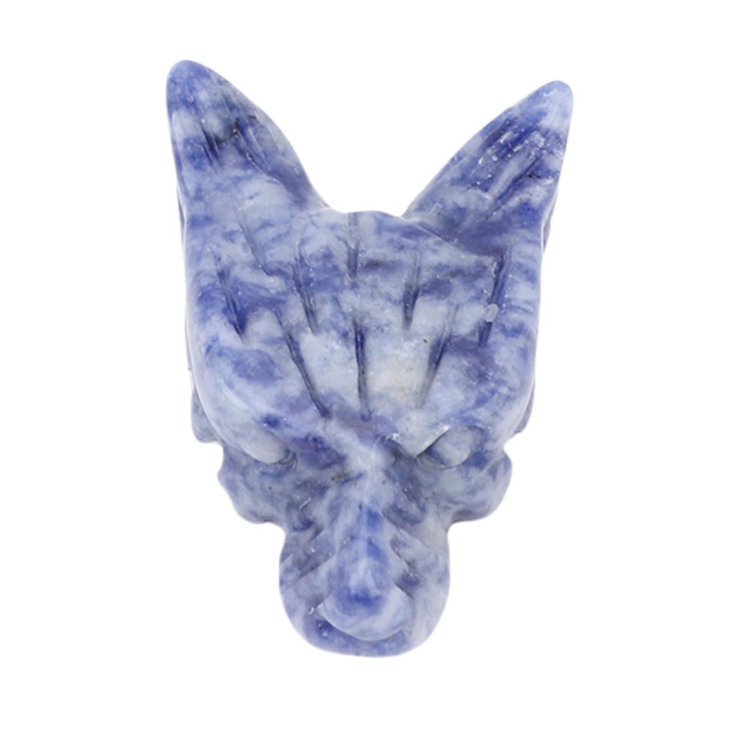 Wolf Head Crystal Pendant Nature Exquisite Gemstone Wolf Head Pendant for Men Women Type 3