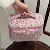 Ladies' Cosmetic Bag Plush Leopard Cute Kawaii Makeup Bag Fashion Hand-held Large Capacity Multifunctional Storage Bag Pouch