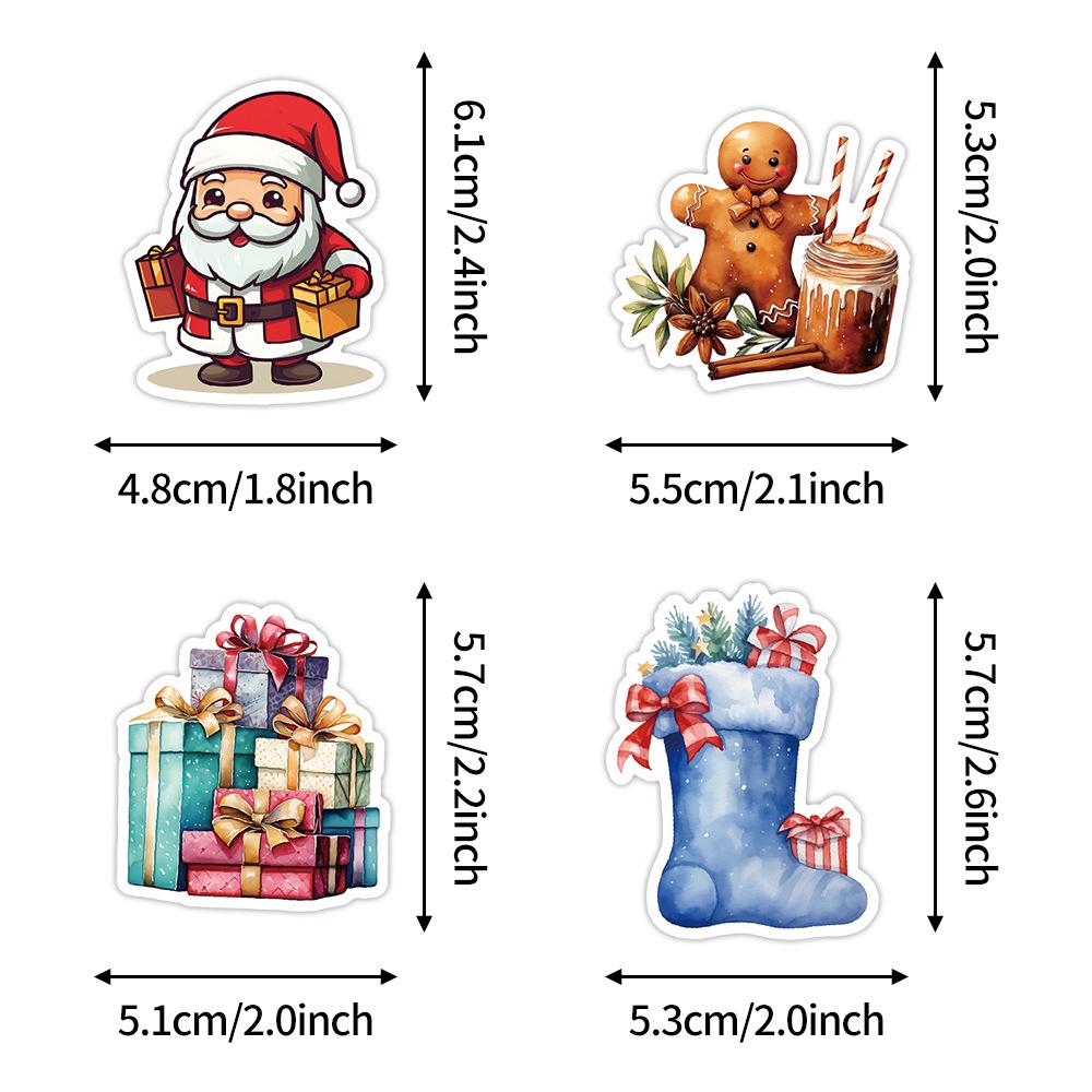 50 Nordic Style Christmas Graffiti Waterproof Stickers: Perfect for Water Bottles, Computers, and Stationery Decoration