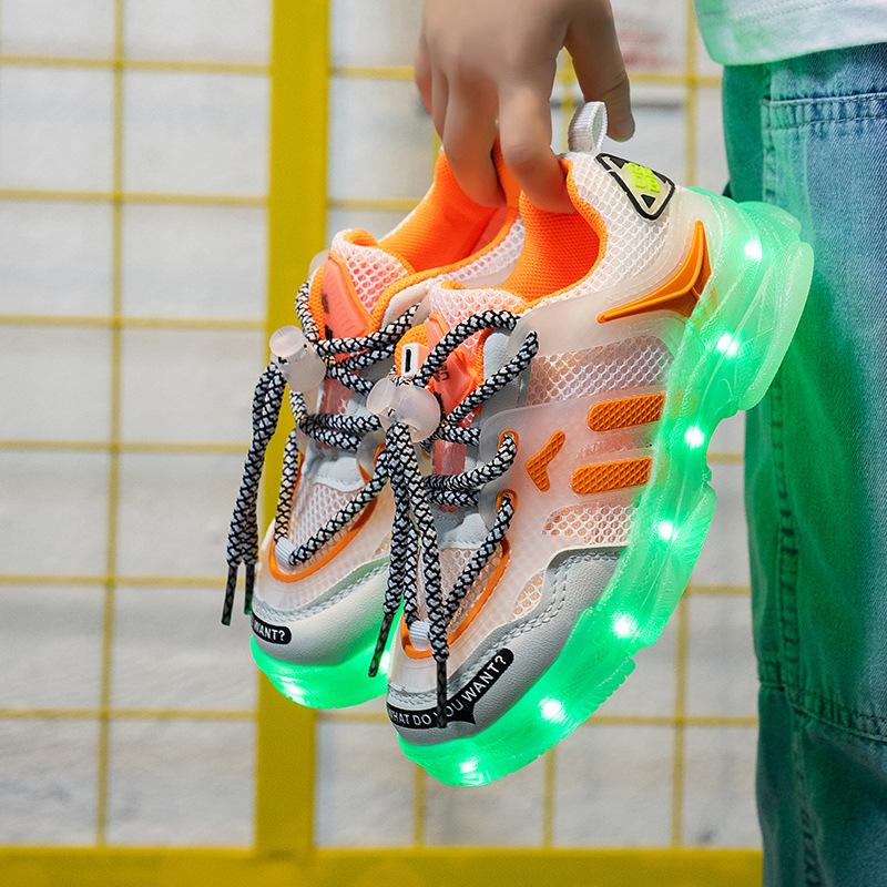 Boys Girls Shoes Summer Casual Mesh Breathable Sneakers 2025 New Trendy Korean Version Fashion Old Shoes