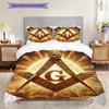 Recognized Freemasonry bedding, duvet cover, pillowcase, home decoration, birthday gift (1 * duvet cover+2 * pillowcase, coreless)