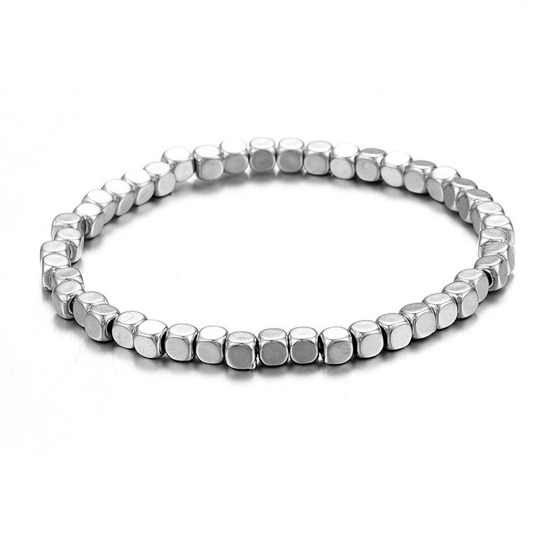 ZAKOL New Trendy Block CCB Beads Bracelet Bangles Punk Hip Hop Fashion Women Men Bracelets Party Accessories