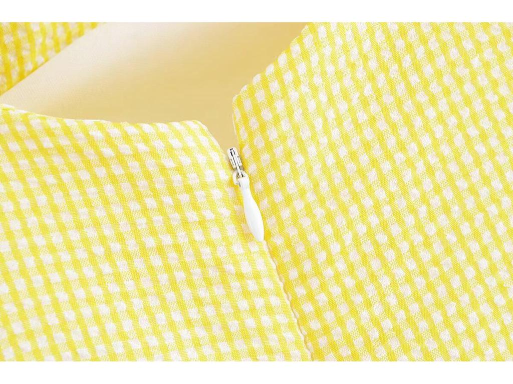 Women's 2025 Summer Plaid Spaghetti Strap Dress