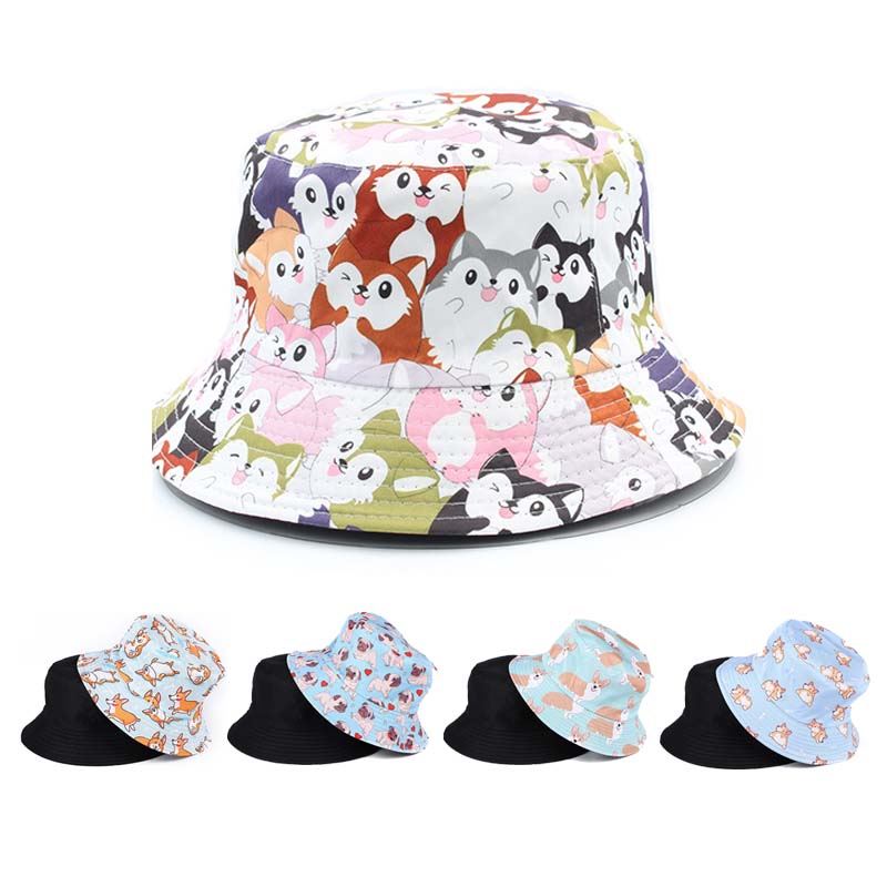 

Летняя шляпа от солнца Двусторонняя носка Панама с принтом животных для мужчин женщин Хлопковая шляпа-ведро Боб Панама Девушка Пляж Путешествия Открытый воздух Рыбацкая шляпа 54-59CM