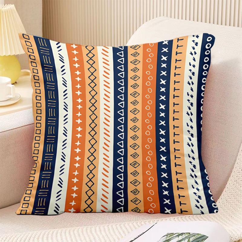 Bohemian Vintage Print Decorative Pillowcase Bedroom Living Room Square Cushion Pillowcase