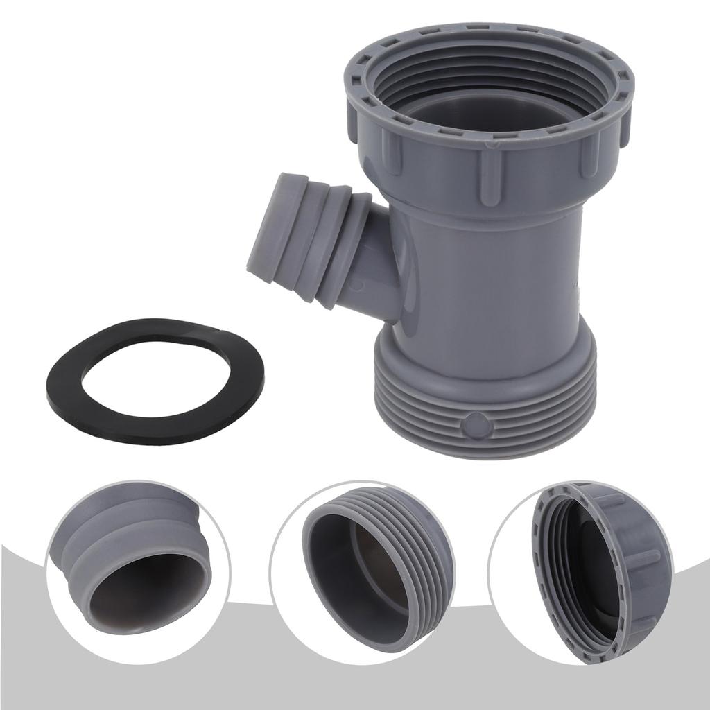 Female Pipe Connector Kitchen Sink Drain Adapter Space-saving Design Time-saving Installation Grey Home Plumbing Solutions