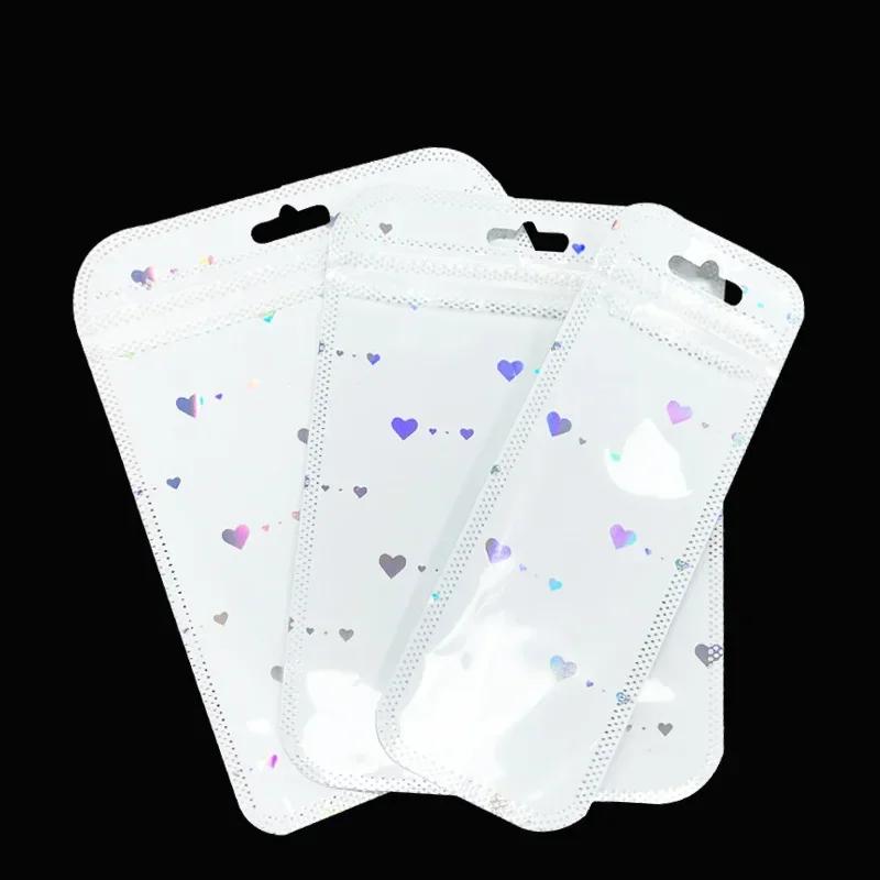 50pcs Holographic Bags Mylar Bags Resealable Bag Foil Pouch Party Favor Bag Coffee Storage for Jewelry Small Business Packaging