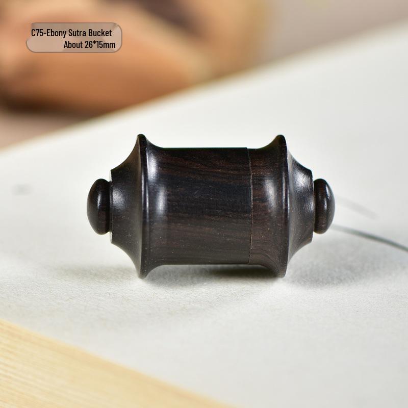 Green Sandalwood Scripture Pendant & Bead Storage Box - Chinese Retro Accessory