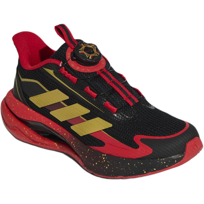 adidas Lightdart Habu J CNY Neujahrsedition Bequeme Sports Low-Top Kinder Laufschuhe Kinder Sneaker Schwarz Gold Rot KJ1688