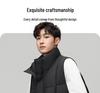 Men's Winter Down Vest: Outdoor Workwear, Stand Collar, Two-way Zip.