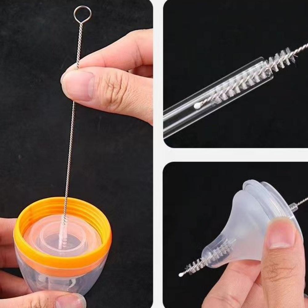 10Pcs Nylon Straw Cleaner Brush For Bottle Tube Pipe