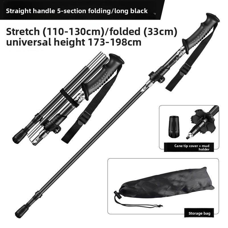 Lightweight Aircraft-Grade Aluminum Trekking Poles Telescopic with Down Grip Rubber Tip Kit Cork Handle for Comfortable Hiking