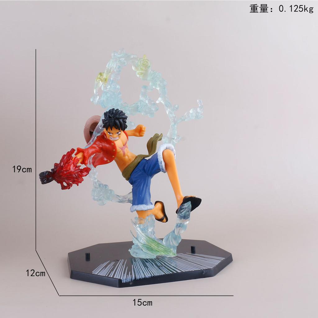 New One Piece Anime Figure Fire Fist Luffy Ace Sanji Battle Model Dolls PVC Sabo Action Figurine Zoro Ghost Three-Knife Toys