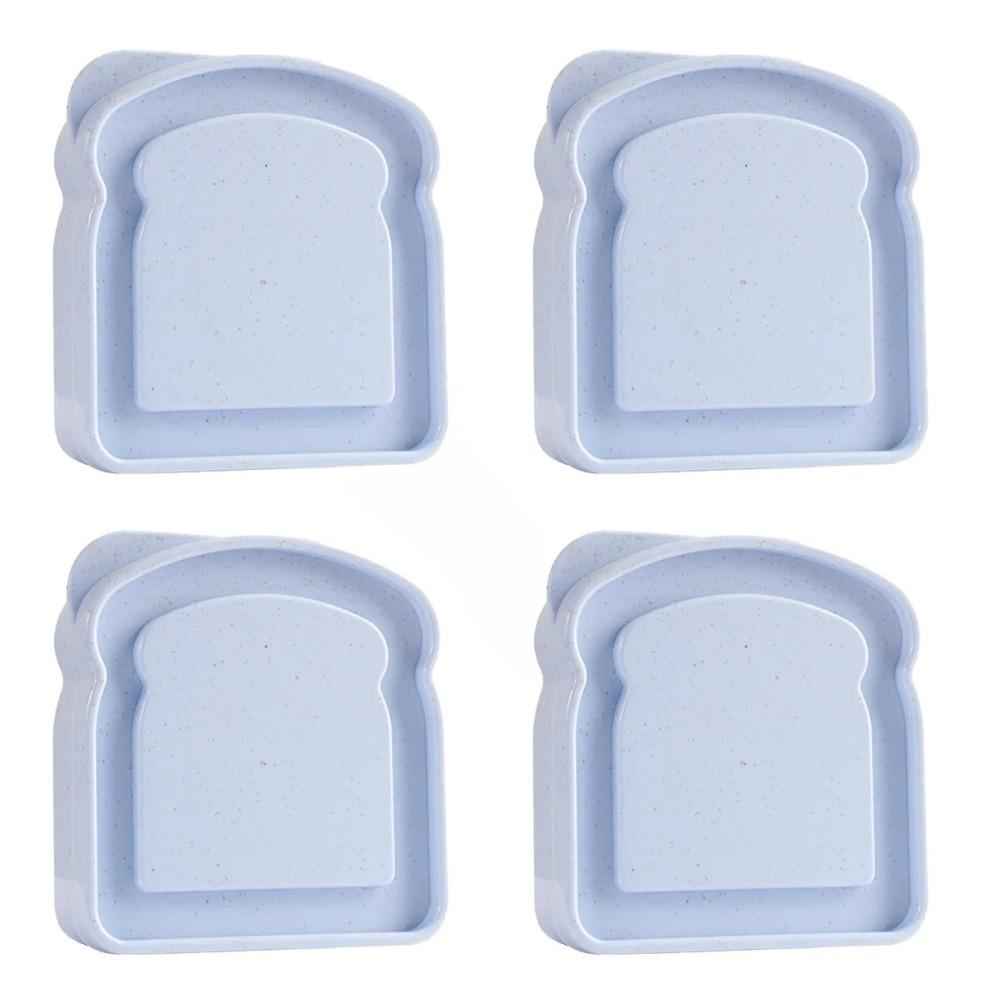 

4PCS Microwave Safe Eco Friendly Lunch Box Wheat Straw Bamboo Fiber Bento Storage Containers for Food Fruit Rice Bento Box 1&1