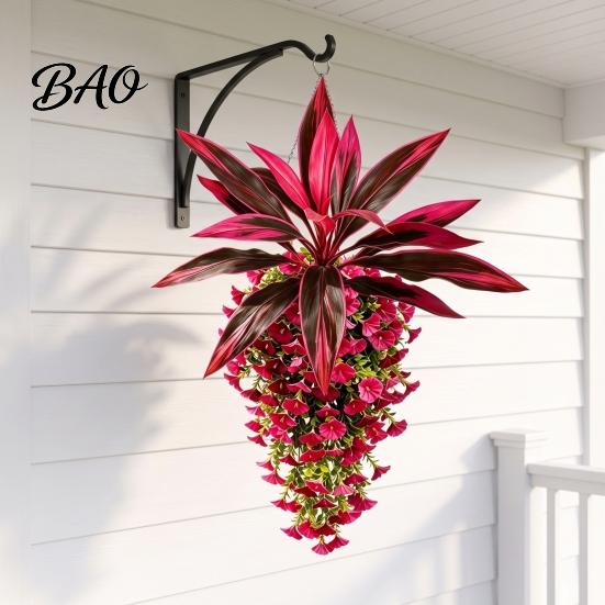 Silk Flower Garland for Wall Artificial Flowers, Plants Hanging Outdoors, UV Resistant Faux Long Lasting Decorative Floral Vines Indoor Outdoor