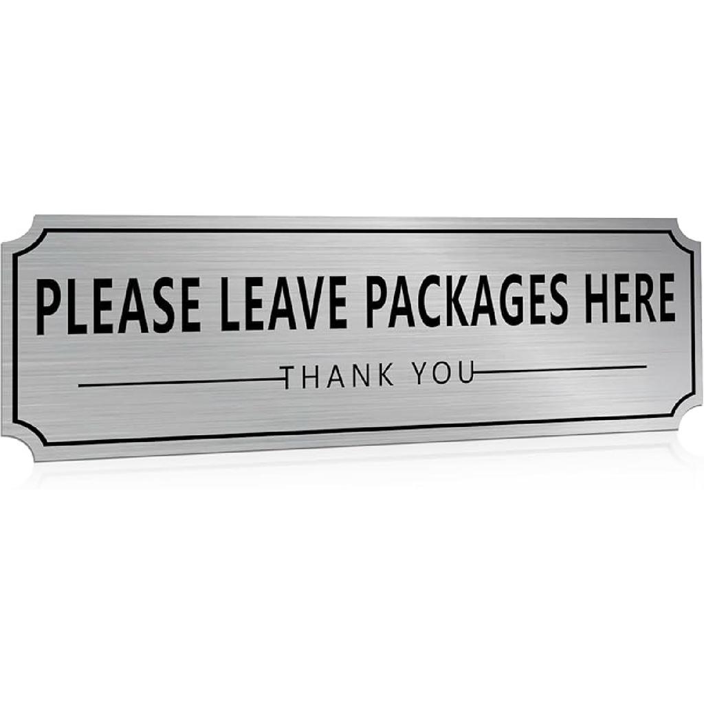 Please Leave Packages and Deliveries Here Sign Sticker, Self-Adhesive Waterproof Modern Deliveries Sign for Packages, Please Place Packages in Box
