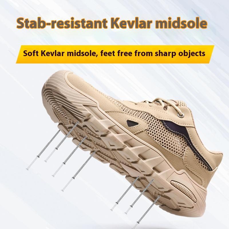 summer mesh safety shoes with steel toe caps work shoes with protection lightweight work boots breathable work sneakers for men