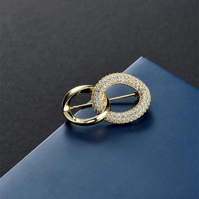 

Элегантная женская роскошная брошь: Изысканная брошь-застежка с переплетением для изысканного, универсального образа