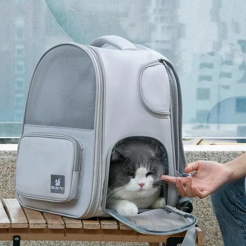 Pet Backpack Expansion Bag Large Capacity Breathable Portable Cat Bag Puppy Handbag Puppy Outdoor Travel Bag