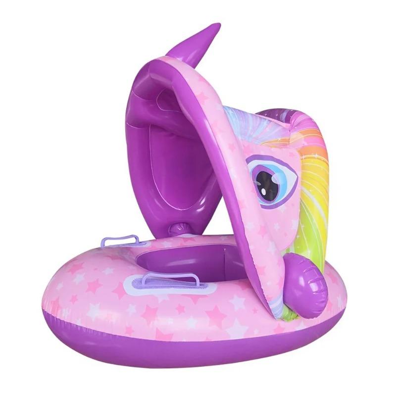 Baby Inflatable Swimming Rings Seat for Kids Children PVC Floating Sunshade Swim Circle Pool Bathtub Beach Summer Water Toys