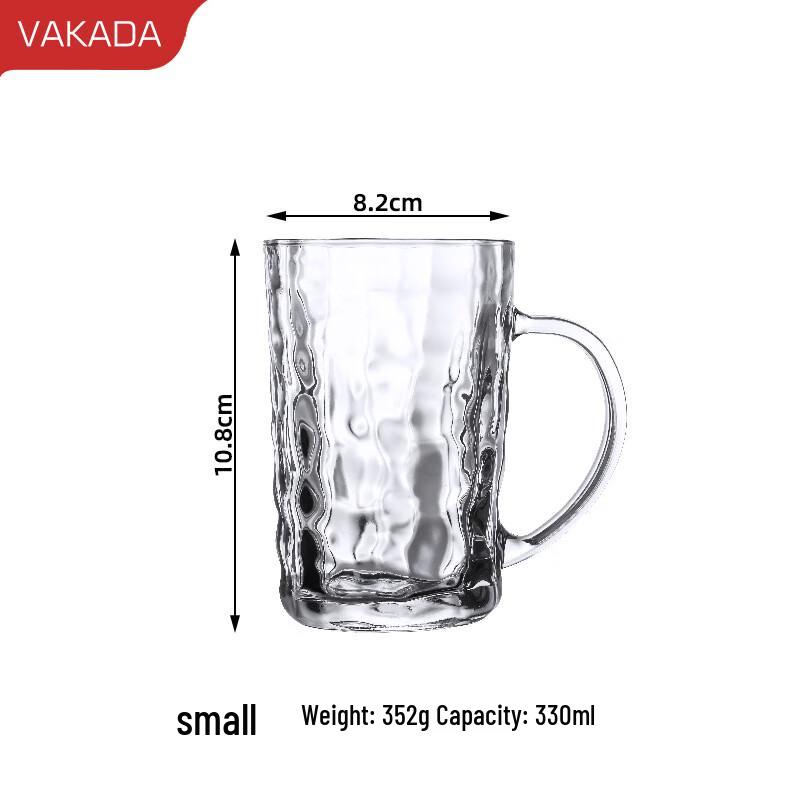 

VAKADA Glass Handled Beverage Mug