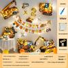 1st Birthday Construction Vehicle Balloon Set: 3D Party Decoration