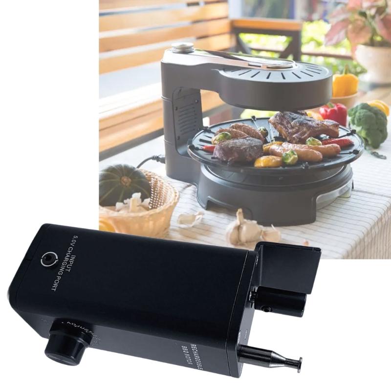 Rechargeable Electric Grill Motor Replacement 3-12V Adjustable Speed Barbecue Grill Oven Motor Rotisserie Grill Motor
