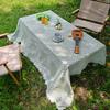 French White Picnic Mat Shooting Photography Background Cloth High-End Coffee Table Dining Table Cloth Cabinet Cover Towel