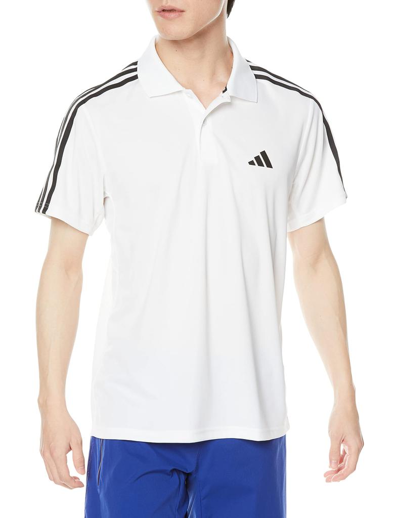 Adidas Train Essentials Pique Training Polo Size XL 3-Stripes Shirt, Men's, White/Black (IB8109), (BXH46)