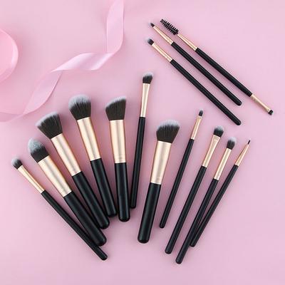 Sada štětců na make-up 14 sypkých pudrových podkladových štětců na oční stíny super měkký štětec kosmetické nástroje kompletní sada podkladových štětců