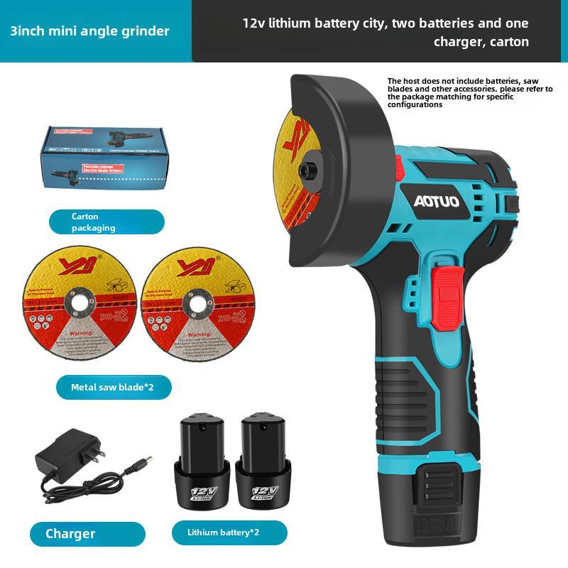 Compact 3-Inch Lithium Battery Angle Grinder - Mini Handheld Power Tool