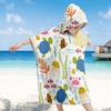 Foldable Children Beach Towel Hooded Wrap Cloth Comfortable Kids Cape Beach Bath Robe Comfortable Cloak Bath Towel