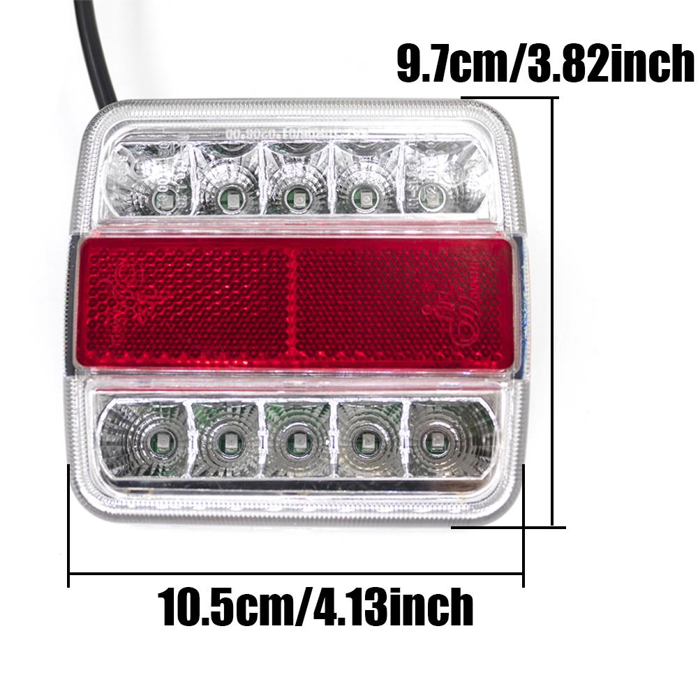 1 Set 12V EN 7-Pin Connector 10M Cable LED Trailer Tail Lights Brake Stop Light License Plate Lamp for Towing Trailers Trucks