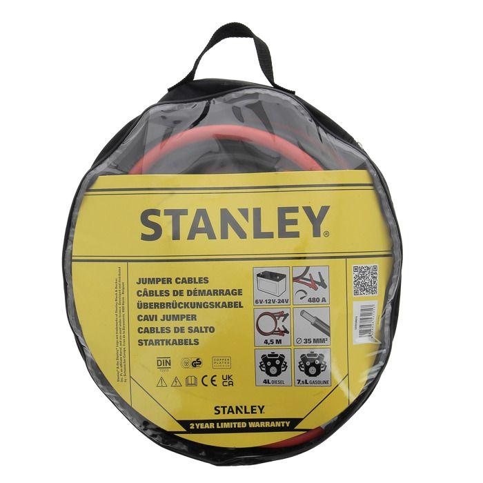 Câbles de démarrage pour batterie de voiture - STANLEY - 201878 - 35mm² - 4,5m