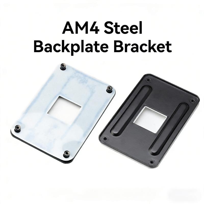 High Performances Metal Backplate Supporting AM4 B350 A320 B550M Boards for Optimal Thermals Management