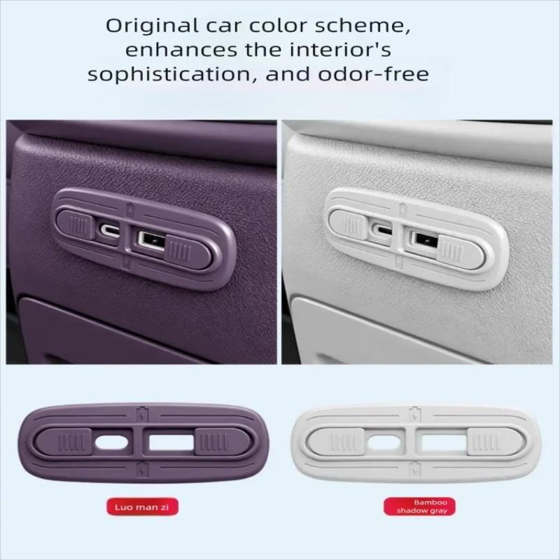 For Leapmotor B10 B01 B05 Rear Seat USB Charging Port Protective Cover Dust Cover Interior Accessories