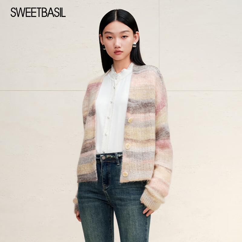 

Women s Gradient Dye Long Sleeve Knit Cardigan S