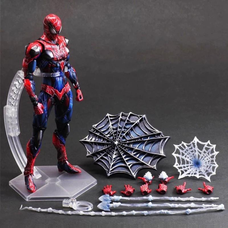 

Marvel 27cm Spiderman Action Figure Pvc Spider Man Figurine Model Toy Super Heroes Movable Assemble Figures Model Toys Gifts