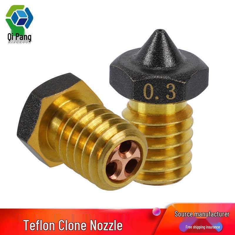 E3D V6 3D Printer High Flow Brass Nozzle, Hardened Steel Copper-Plated CHT Extruder Head, Clearance Sale.