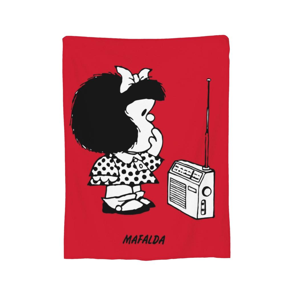 Mafaldas  Collage Flannel Blanket Cute Kawaii Fashion Throw Blanket for Bed Sofa Couch 150*125cm Bedspreads,