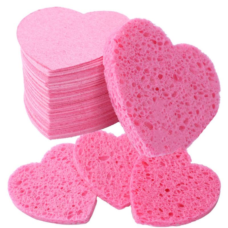 10PCS Natural Facial Sponges Reusable Facial Sponges Deep Cleansing Foam Pad For Daily Use Cleansing  Exfoliating Makeup Removal