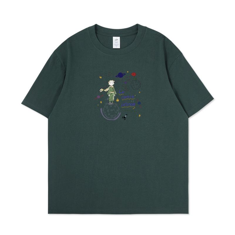 

S1120692 Футболки с короткими рукавами для подростков, топы с мультяшным принтом, летняя одежда 4XL