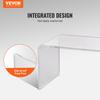 VEVOR Acrylic Coffee Table, C-Shaped Clear Acrylic End Table, 16.3 Inch High Transparent Acrylic Side Table, for Coffee, Drink, Food